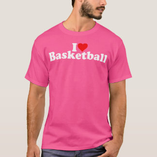 I Kärlek Heart Basketball T Shirt
