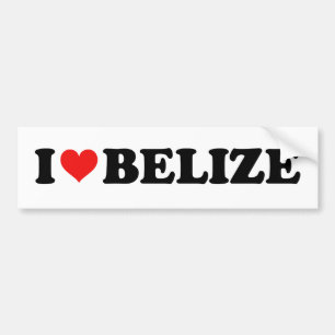 I Kärlek Heart Belize Travel Souvenir Bildekal