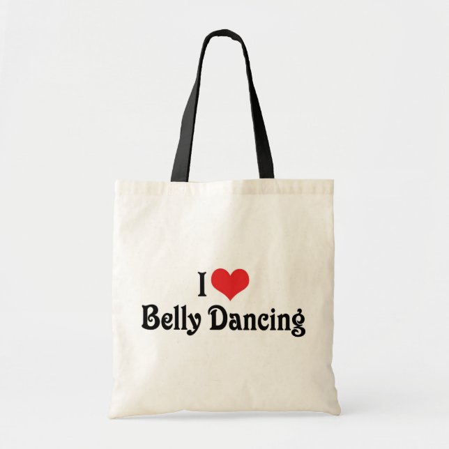 I Kärlek Heart Belly Dancing Tygkasse (Framsidan)