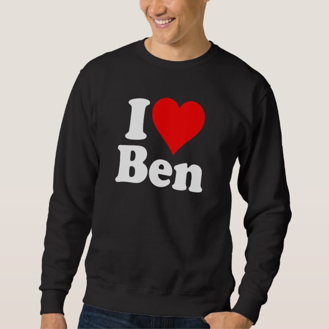 I KÄRLEK HEART BEN BENJAMIN BENNY LÅNG ÄRMAD TRÖJA (Framsida)
