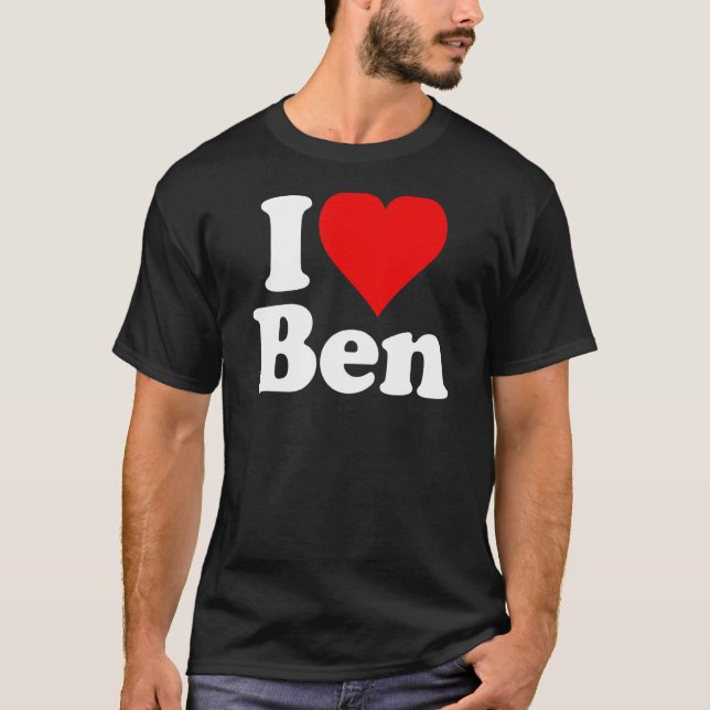 I KÄRLEK HEART BEN BENJAMIN BENNY T SHIRT (Framsida)