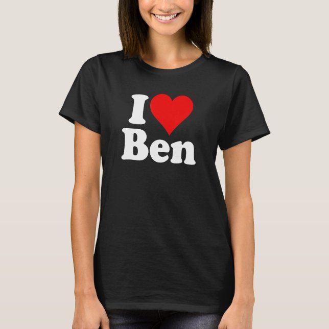 I KÄRLEK HEART BEN BENJAMIN BENNY T SHIRT (Framsida)