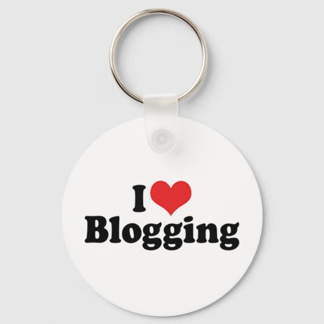 I Kärlek Heart BLogg Nyckelring (Framsida)