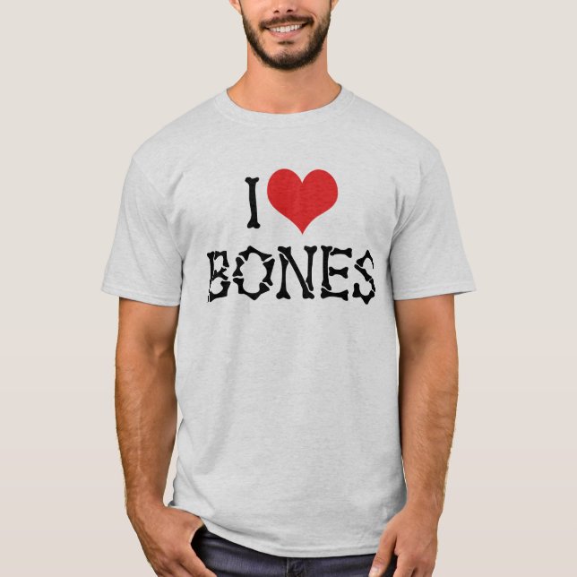 I Kärlek Heart Bones - Chiropractor Archeology Äls Tee Shirt (Framsida)