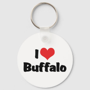 I Kärlek Heart Buffalo Nyckelring