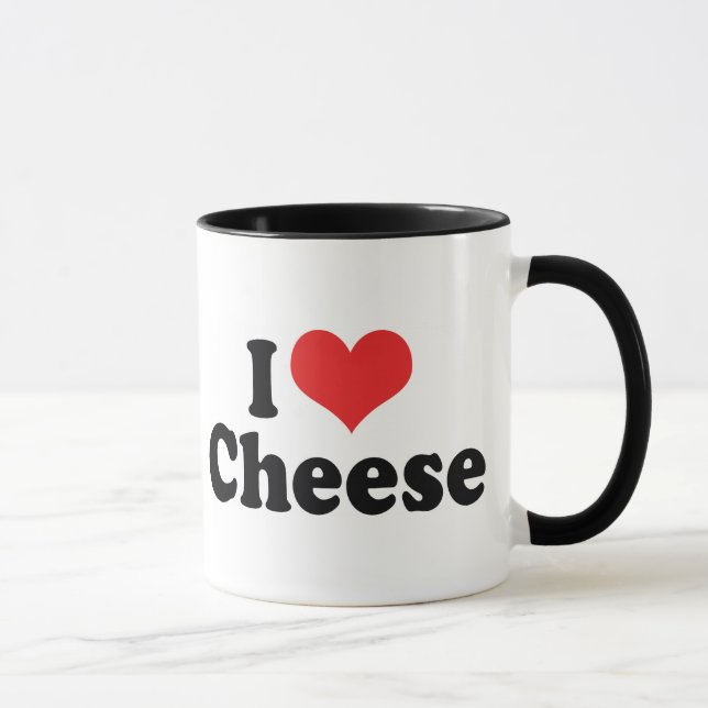 I Kärlek Heart Cheese - Dairy Älskare Mugg (Höger)