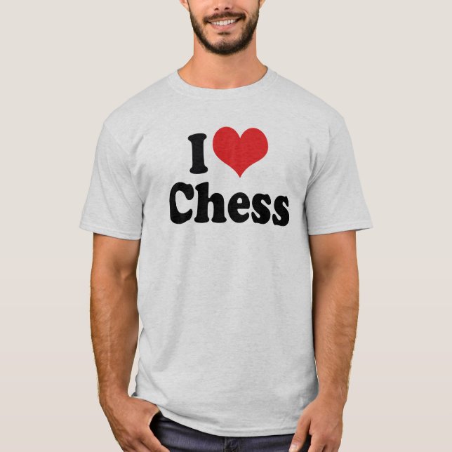 I Kärlek Heart Chess Tee (Framsida)