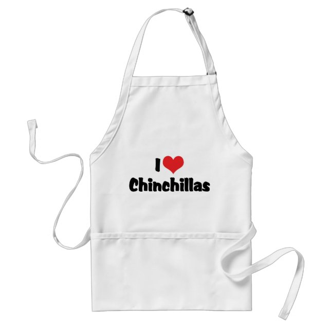 I Kärlek Heart Chinchillas Förkläde (Framsidan)