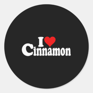 I Kärlek Heart Cinnamon Spice Runt Klistermärke