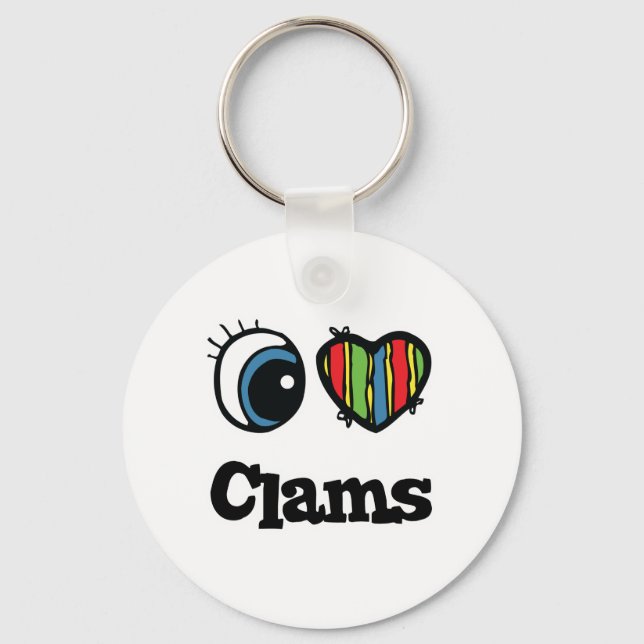 I Kärlek (Heart) Clamm Nyckelring (Framsida)