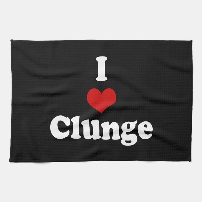 I KÄRLEK {HEART} CLUNGE KÖKSHANDDUK (Horisontell)