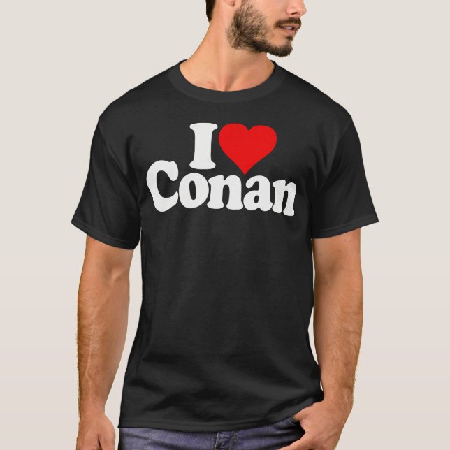I Kärlek Heart Conan Namn Tee (Framsida)