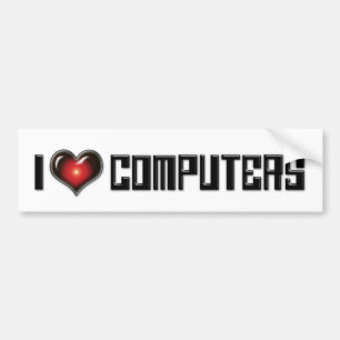 I Kärlek Heart-datorer - Electronics Älskare Bildekal