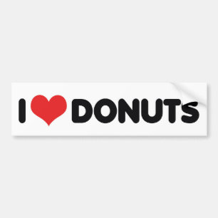I Kärlek Heart Donuts - Donut Snack Food Sugar Äls Bildekal