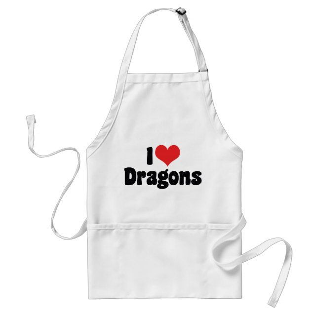 I Kärlek Heart Dragons Förkläde (Framsidan)