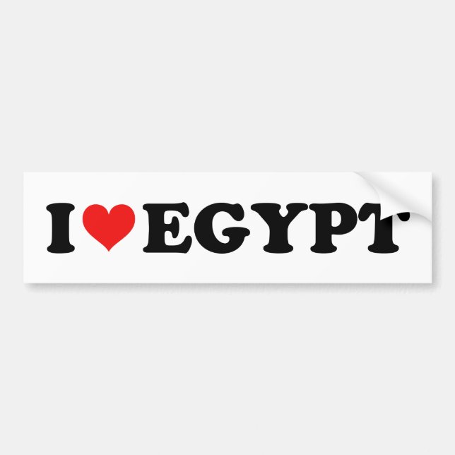 I Kärlek Heart Egypten Travel Souvenir Bildekal (Framsidan)