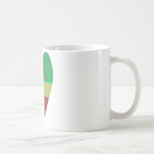 I Kärlek Heart Etiopien: Flagga Art Motif Kaffemugg