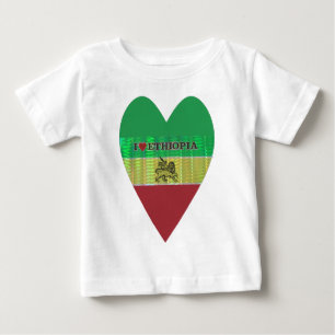 I Kärlek Heart Etiopien: Flagga Art Motif Tröja