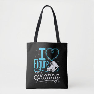 I Kärlek Heart Figur Skating Tygkasse