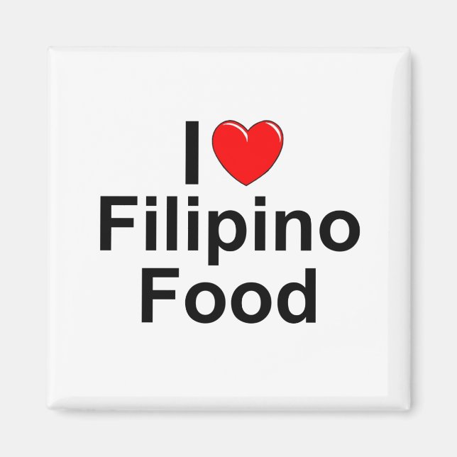 I Kärlek (Heart) Filipino Food Magnet (Framsidan)