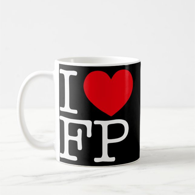 I Kärlek Heart FP Kaffemugg (Vänster)