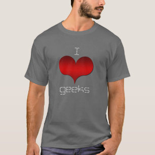 I Kärlek (Heart) Geeks Mörk Manar Tee