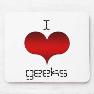 I Kärlek (Heart) Geeks Mousepad Musmatta
