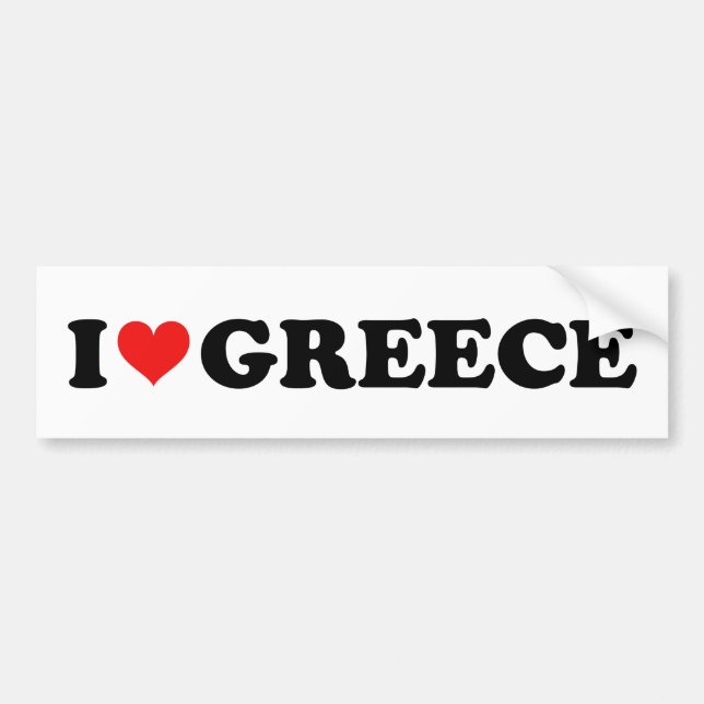 I Kärlek Heart Greece Red Heart Travel Souvenir Bildekal (Framsidan)