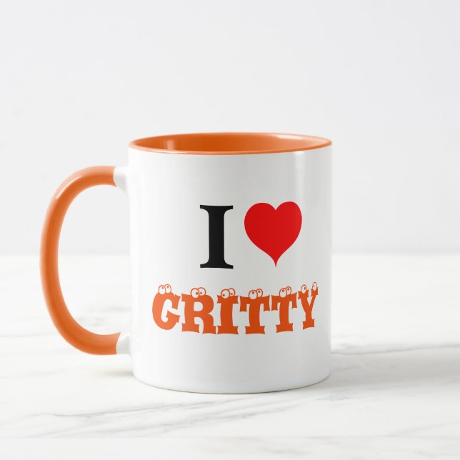I Kärlek Heart Gritty Mugg (Vänster)