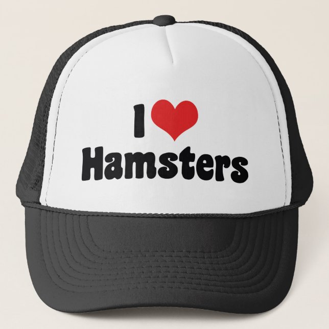 I Kärlek Heart Hamsters Truckerkeps (Framsida)
