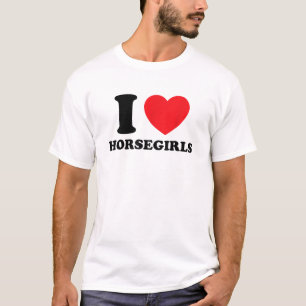 I Kärlek Heart Horsetjejer Equestrian Cowtjejer Ho T Shirt