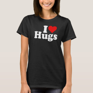 I KÄRLEK HEART HUGS HUGGNING T SHIRT