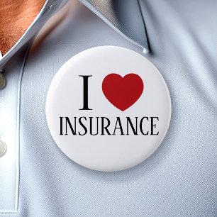 I Kärlek Heart Insurance - roligt halloween costu Knapp