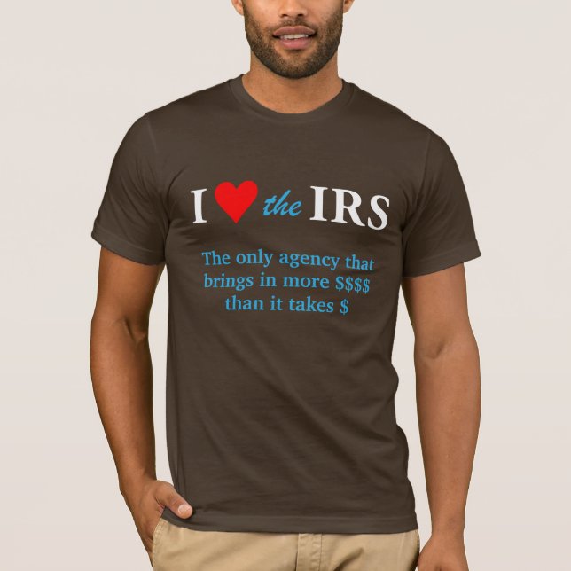 I Kärlek Heart IRS T Shirt (Framsida)