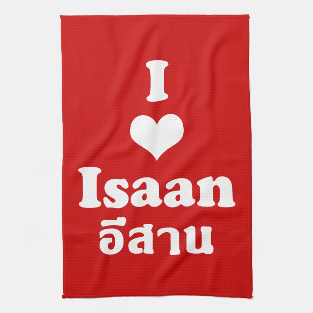 I Kärlek (Heart) Isaan Kökshandduk (Vertikal)