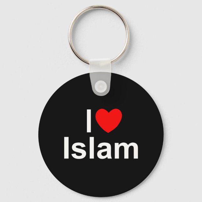 I Kärlek (Heart) Islam Nyckelring (Framsida)