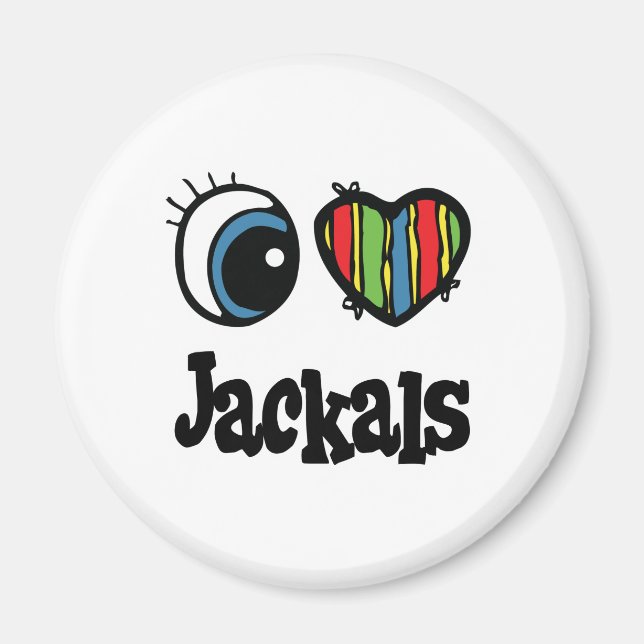 I Kärlek (Heart) Jackals Magnet (Framsidan)