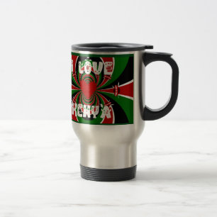I Kärlek Heart Kenya: Dynamisk Flagga Art Resemugg