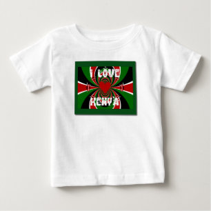 I Kärlek Heart Kenya: Dynamisk Flagga Art Tee
