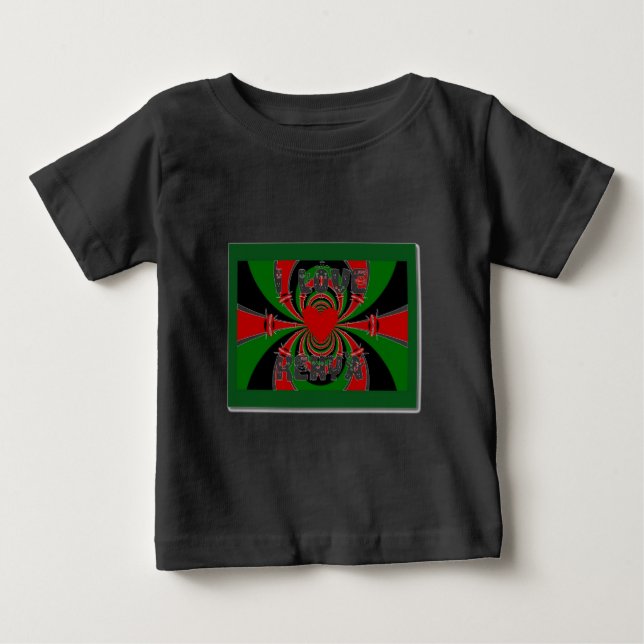 I Kärlek Heart Kenya: Dynamisk Flagga Art Tröja (Framsida)