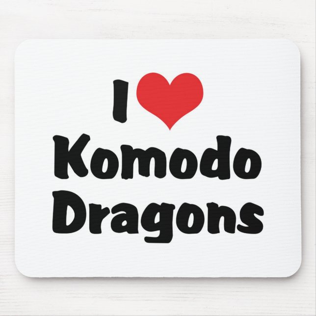 I Kärlek Heart Komodo Dragons Musmatta (Framsidan)