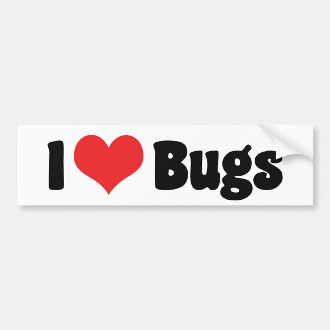 I Kärlek Heart Kryp - Insekter entomolog Bildekal (Framsidan)
