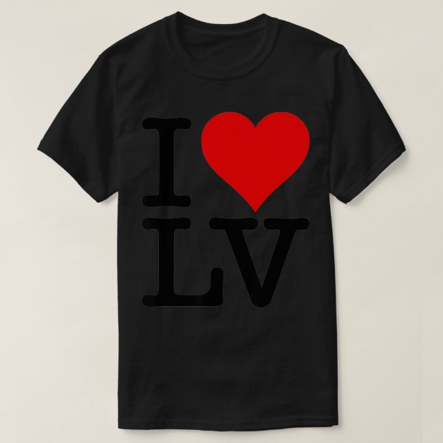 I KÄRLEK HEART LAS VEGAS NEVADA LV T SHIRT (Design framsida)