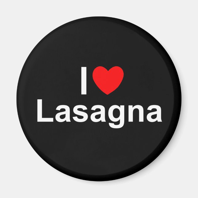 I Kärlek (Heart) Lasagna Magnet (Framsidan)