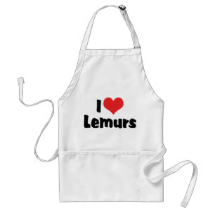 I Kärlek Heart Lemurs Förkläde