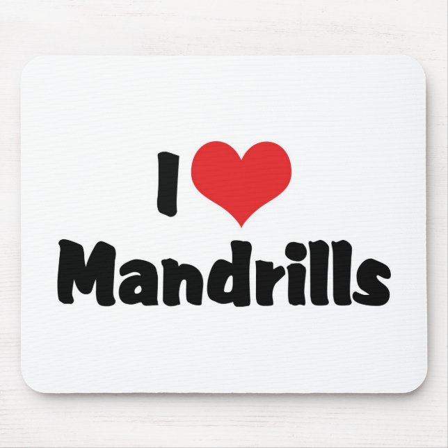 I Kärlek Heart Mandrills Musmatta (Framsidan)