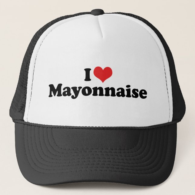 I Kärlek Heart Mayo - Mayonnaise Älskare Keps (Framsida)