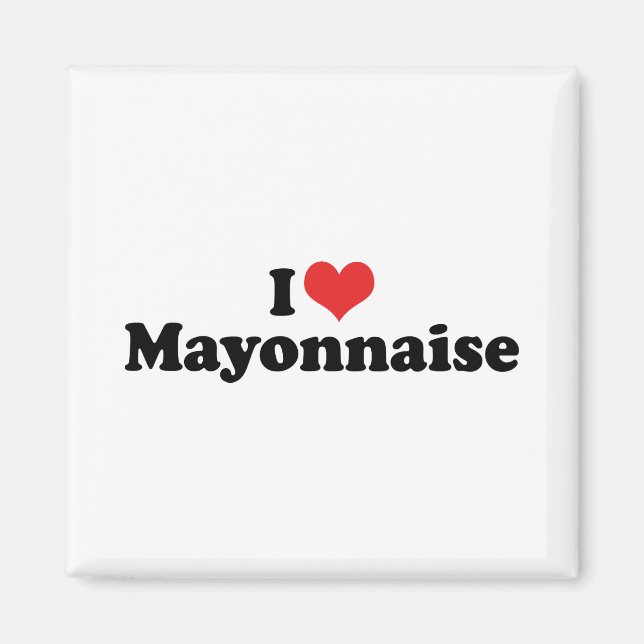 I Kärlek Heart Mayo - Mayonnaise Älskare Magnet (Framsidan)