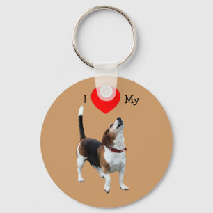 I Kärlek Heart min Beagle Hund Nyckelring