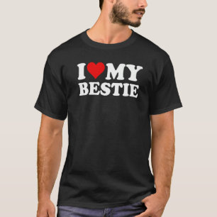 I KÄRLEK HEART MIN BESTIE BESTFRIEND BEST FRIEND B T SHIRT